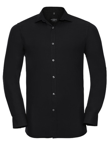 RUS-0R960M0-Men's Long Sleeve Fitted Ultimate Stretch Shirt